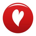 Deaf heart icon vector red