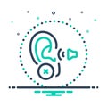 Mix icon for Deaf, acoustic and hard Royalty Free Stock Photo