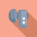 Deafness device icon flat vector. Education social care