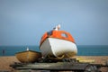 Deal beach boat Kent UK Royalty Free Stock Photo