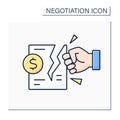 Deal breaker color icon Royalty Free Stock Photo