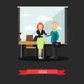 Deal concept vector illustration in flat style Royalty Free Stock Photo