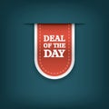 Deal of the day vertical ribbon bookmark tag Royalty Free Stock Photo