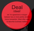 Deal Definition Button Royalty Free Stock Photo