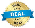 deal gold badge with blue ribbon