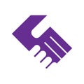 Deal handshake shake hand logo sign vector the design of teamwork and trust illustrations partnership friendship cooperation