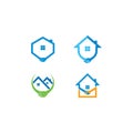 deal home logo vector icon template Royalty Free Stock Photo