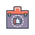 Color illustration icon for Deal, bargain and transaction