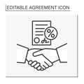 Deal line icon