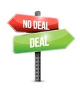 Deal, no deal sign