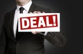 Deal sign is held by businessman Royalty Free Stock Photo