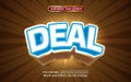 Deal text editable vector text effect Royalty Free Stock Photo