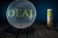 A deal is threatening to explode like a soap bubble - 3D-Illustration