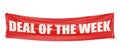 Deal of the week concept on the red banner