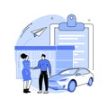 Dealership abstract concept vector illustration.