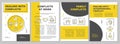 Dealing with conflicts yellow brochure template Royalty Free Stock Photo