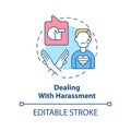 Dealing with harassment concept icon