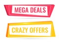 Deals and offers sale banner in 3d style