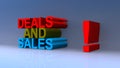 Deals and sales on blue Royalty Free Stock Photo