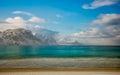 Deamy Haukland beach in Lofoten, Norway