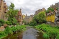 Dean Village along the river Water of Leith in Edinburgh, SCOTLAND.