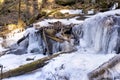 Deans Ravine frozen waterfall new england Royalty Free Stock Photo