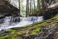 Deans ravine waterfall falls village connecticut Royalty Free Stock Photo