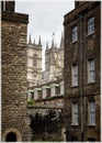 Deans Yard and Victoria Tower on the background, London Royalty Free Stock Photo