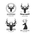 Dear hunt set collection logo icon Royalty Free Stock Photo