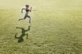 Dear maybe, were done. Full length shot of an attractive and athletic young woman running across an open field. Royalty Free Stock Photo