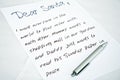 Dear Santa letter Royalty Free Stock Photo