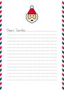 Dear Santa letter on letterhead Royalty Free Stock Photo