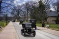 Dearborn, MI / USA - 04.21.2018 : driving Ford t models on the street in the greenfield village Royalty Free Stock Photo