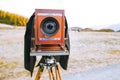 Deardorff Medium format vintage film plate camera ready to phot Royalty Free Stock Photo