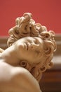 The Death of Adonis. Fragment of Italian marble sculpture. Head of a dying Adonis