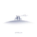 Lovers on bycicle Royalty Free Stock Photo