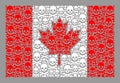 Death Canada Flag - Mosaic with Poison Items Royalty Free Stock Photo