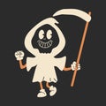 Death character 30s cartoon mascot character 40s, 50s, 60s old animation style