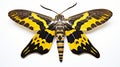 Death head moth isolated on white close up. generated by AI tool. Royalty Free Stock Photo