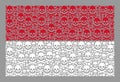 Death Indonesia Flag - Collage of Dead Elements