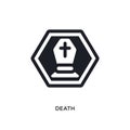 death isolated icon. simple element illustration from signs concept icons. death editable logo sign symbol design on white