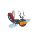 Death mosquito cartoon design