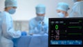 Death of patient during surgery, no heart rate on ecg monitor, negligence Royalty Free Stock Photo