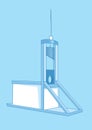 Death penalty guillotine drugs syringe Royalty Free Stock Photo