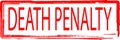 Death penalty stamp Royalty Free Stock Photo