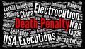 Death penalty word cloud Royalty Free Stock Photo