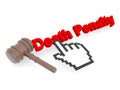 death penalty word on white Royalty Free Stock Photo