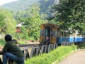 Death Railway Train Ride in Thailand Royalty Free Stock Photo