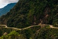 The Death Road is one of the most dangerous roads in the world Royalty Free Stock Photo