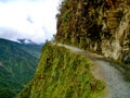 The Death Road, a popular path for mountain biking tourists. Coroico, La Paz, Bolivia Royalty Free Stock Photo